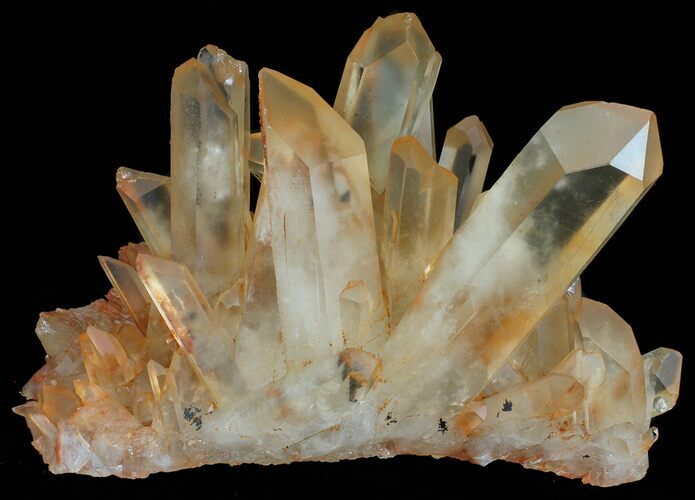 Tangerine Quartz Crystal Cluster - Madagascar #58834